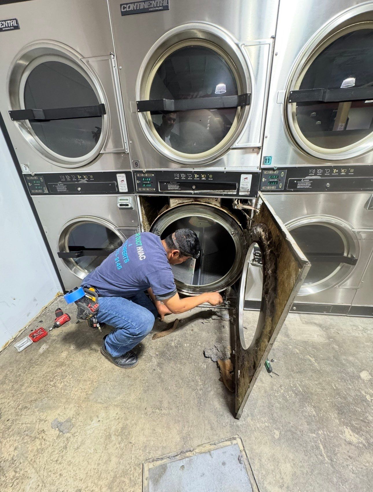 Commercial dryer vent cleaning project